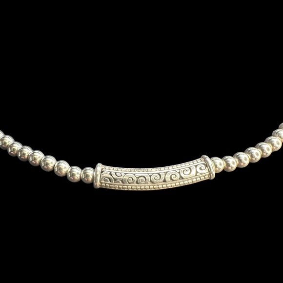 Brighton Silver Mingle Adore Bar Collar Necklace - Picture 2 of 3